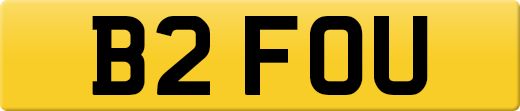 B2 FOU private number plate
